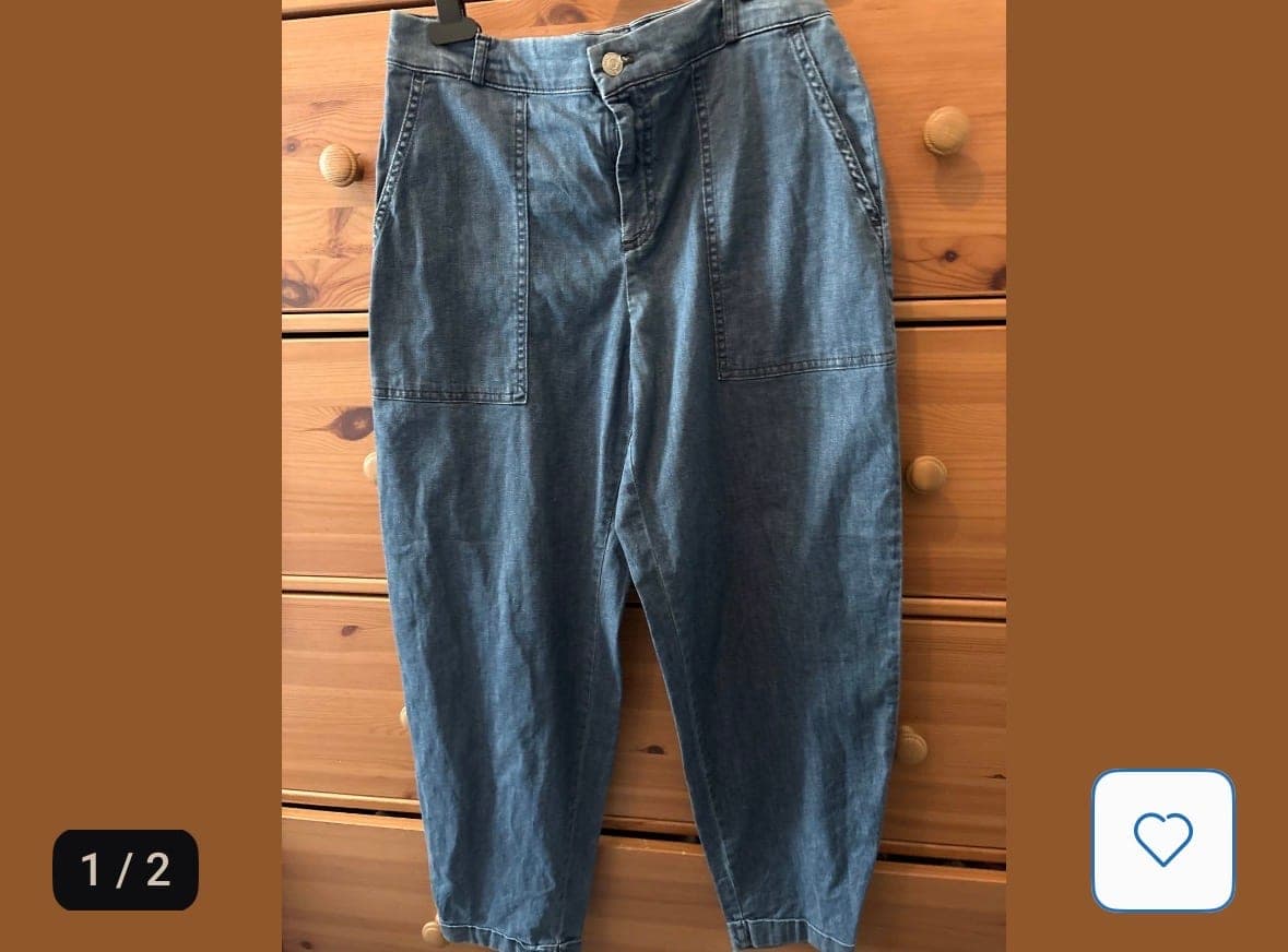Vintage denim jeans with pocket details - blue wash