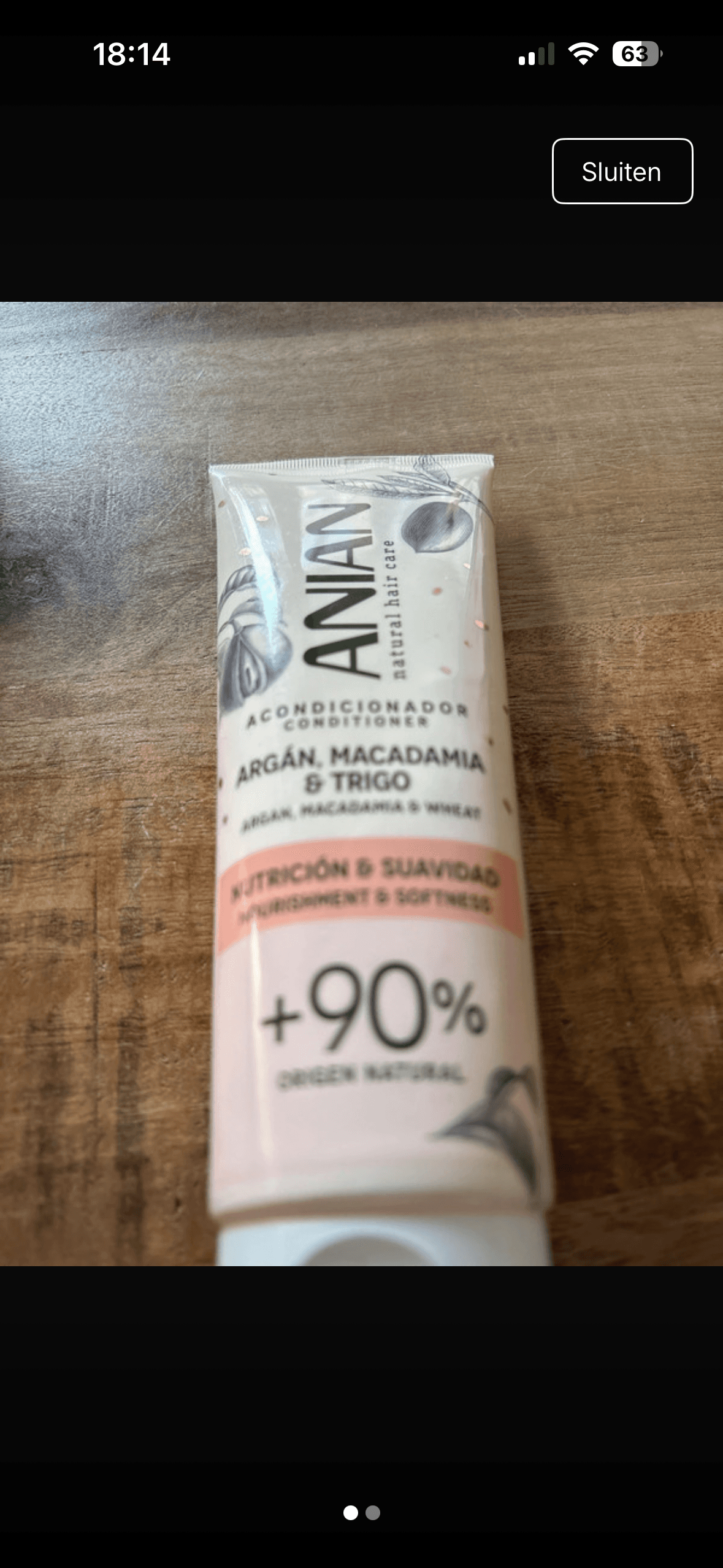 ANWAN Conditioner Argán, Macadamia & Trigo +90%