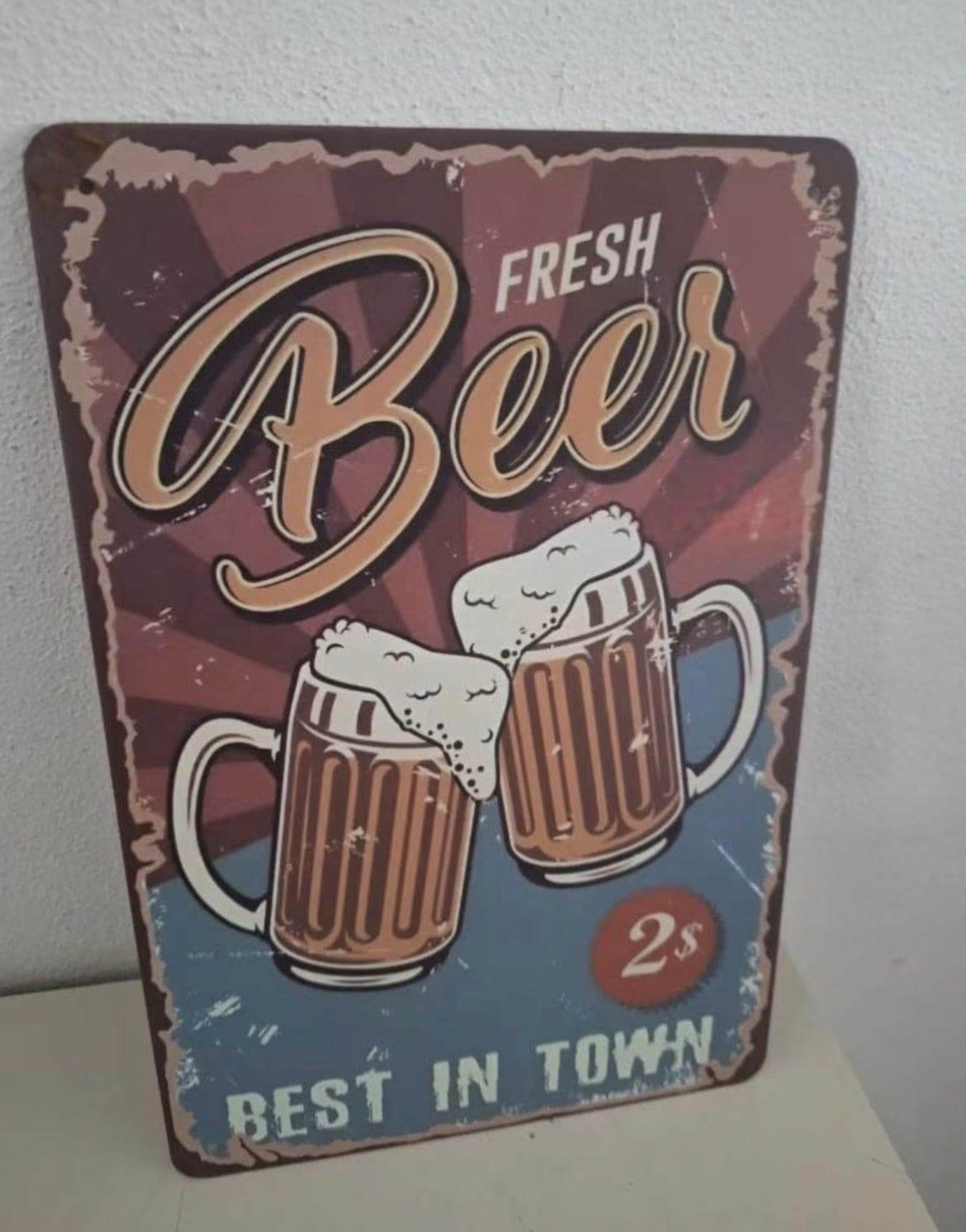 Vintage blikken reclamebord Fresh Beer - Best in Town