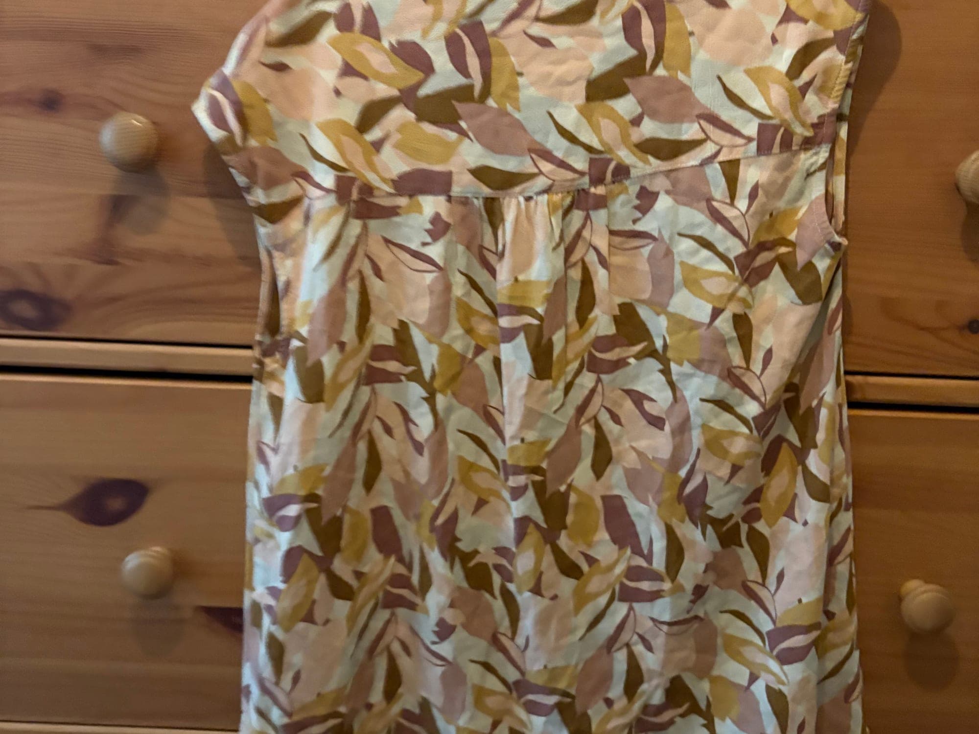 indi & cold blouse met bladermotief - XS