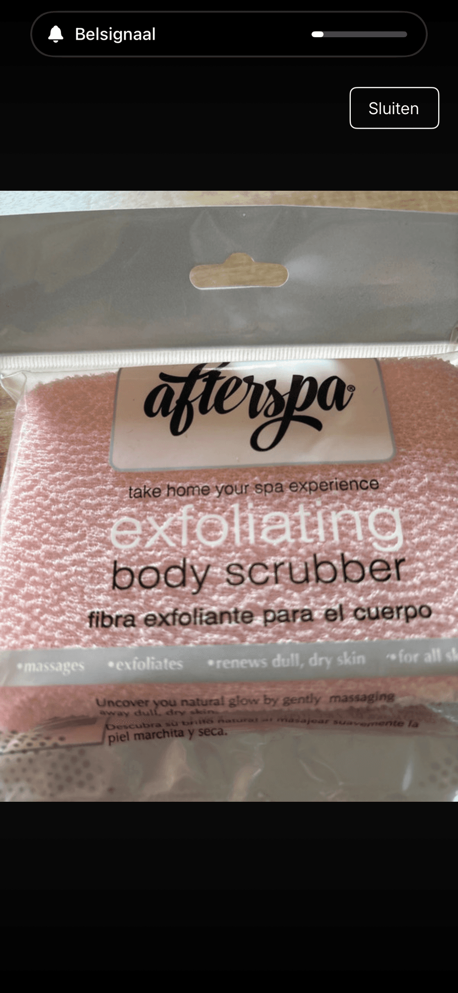 Afterspa Exfoliating Body Scrubber - Roze