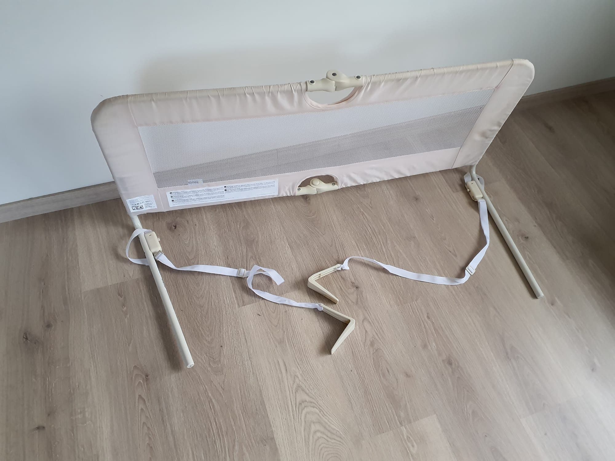 Bedbescherming / valbeveiliging voor bed - wit