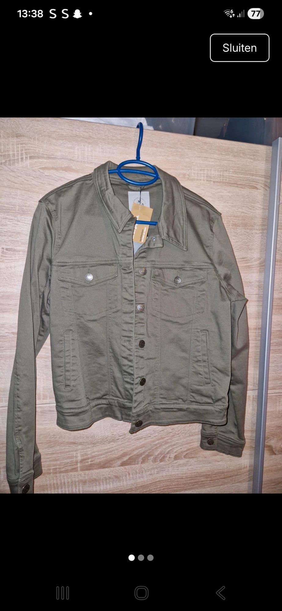 Vero Moda women's denim jacket ivy green size S