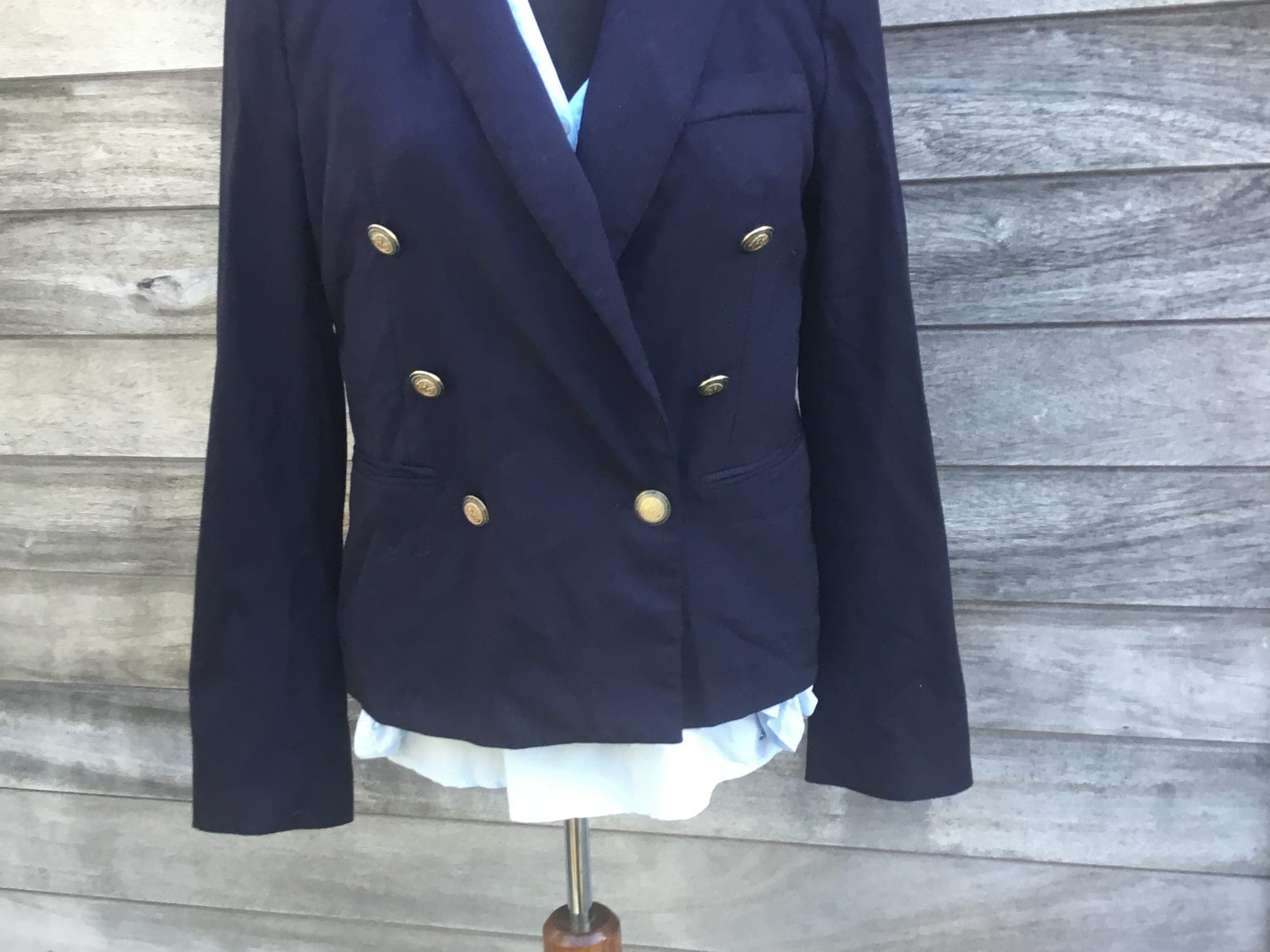Dark blue double-breasted Zara blazer size 38