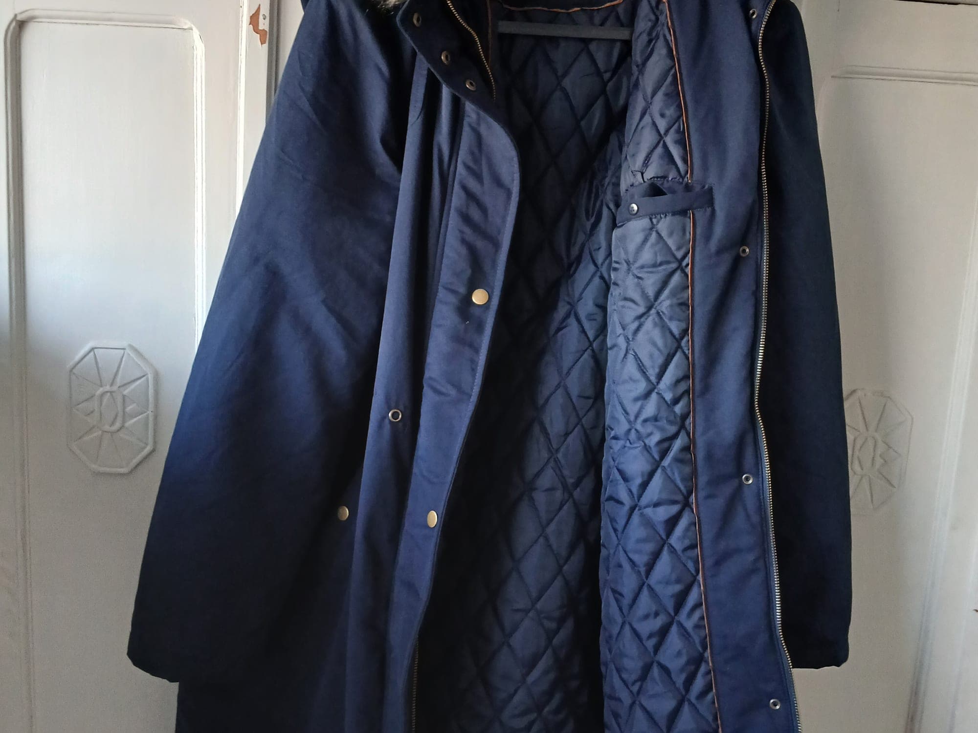 Esmara Deluxe dark blue winter jacket with fur collar